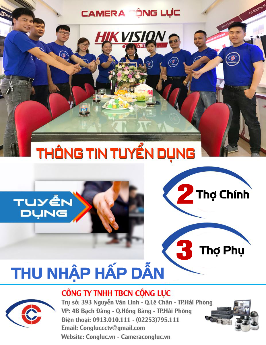 camera hải phòng cộng lực tuyển nhân sự năm 2019