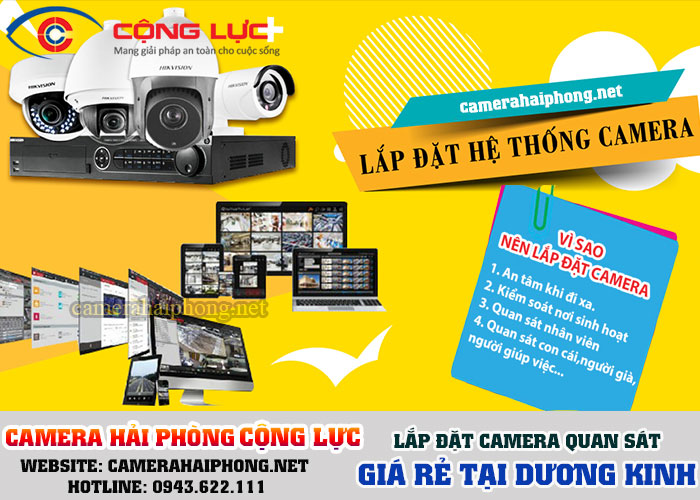 đại lý lắp camera quan sát giá rẻ tại Dương Kinh, Hải Phòng