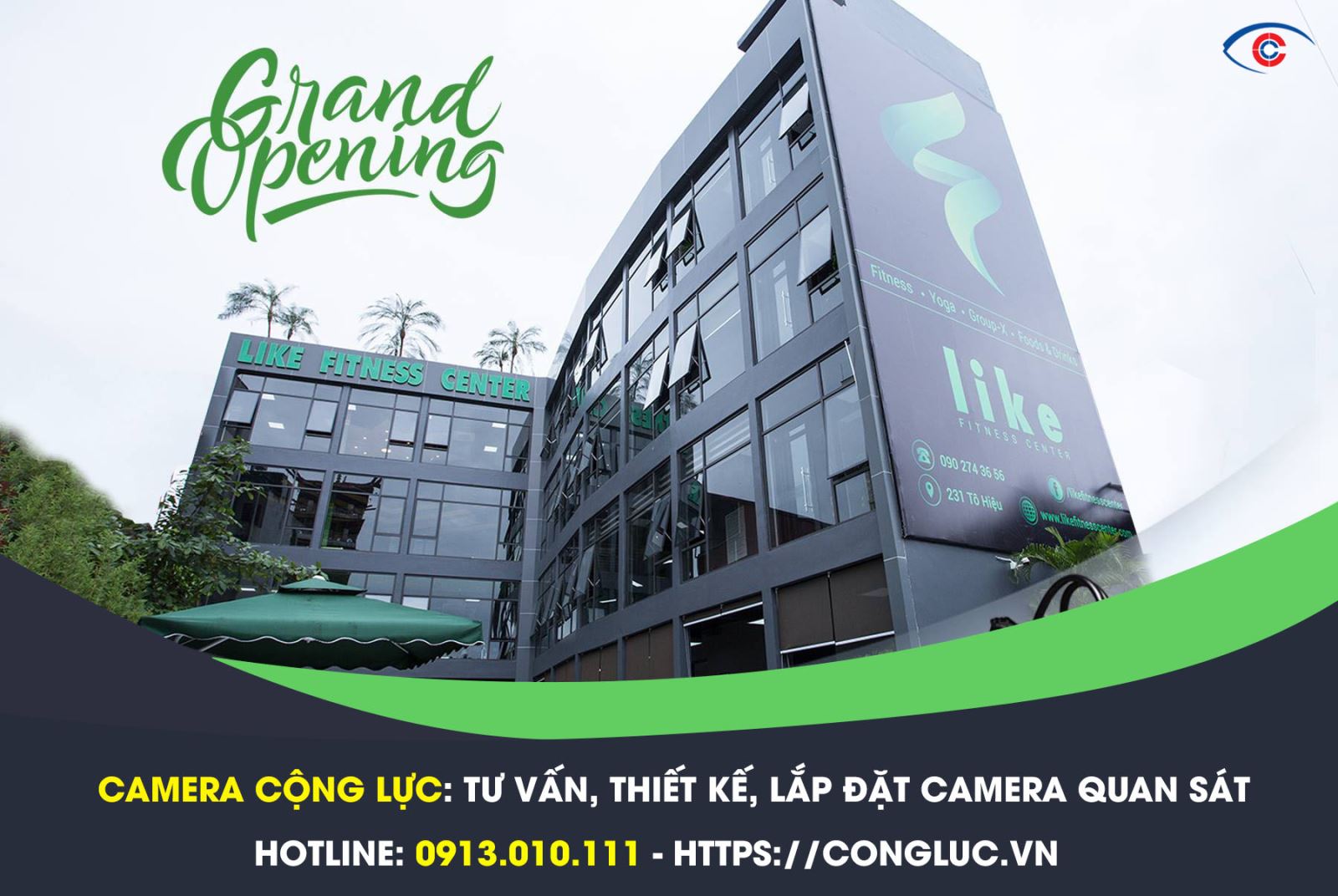 Camera cộng lực nhà thầu dự án camera tại trung tâm like fitness & yoga center