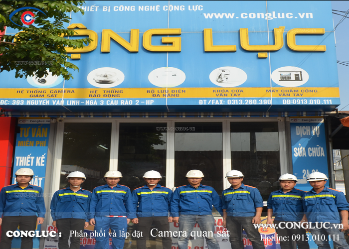 đội ngũ nhân viên kỹ thuật camera cộng lực