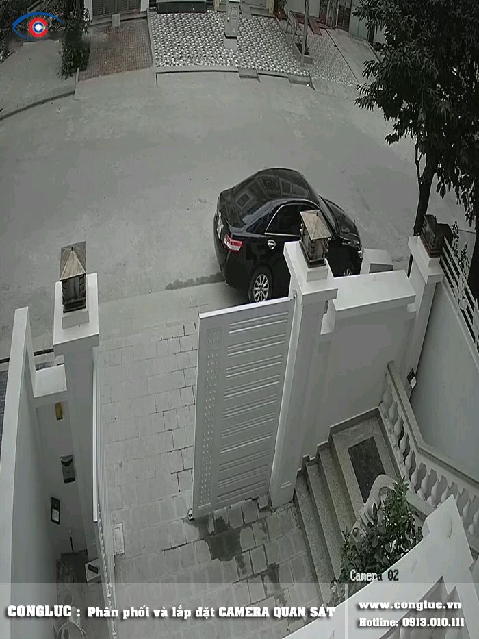 hình ảnh camera quan sát lắp tại nhà biệt thự hải phòng