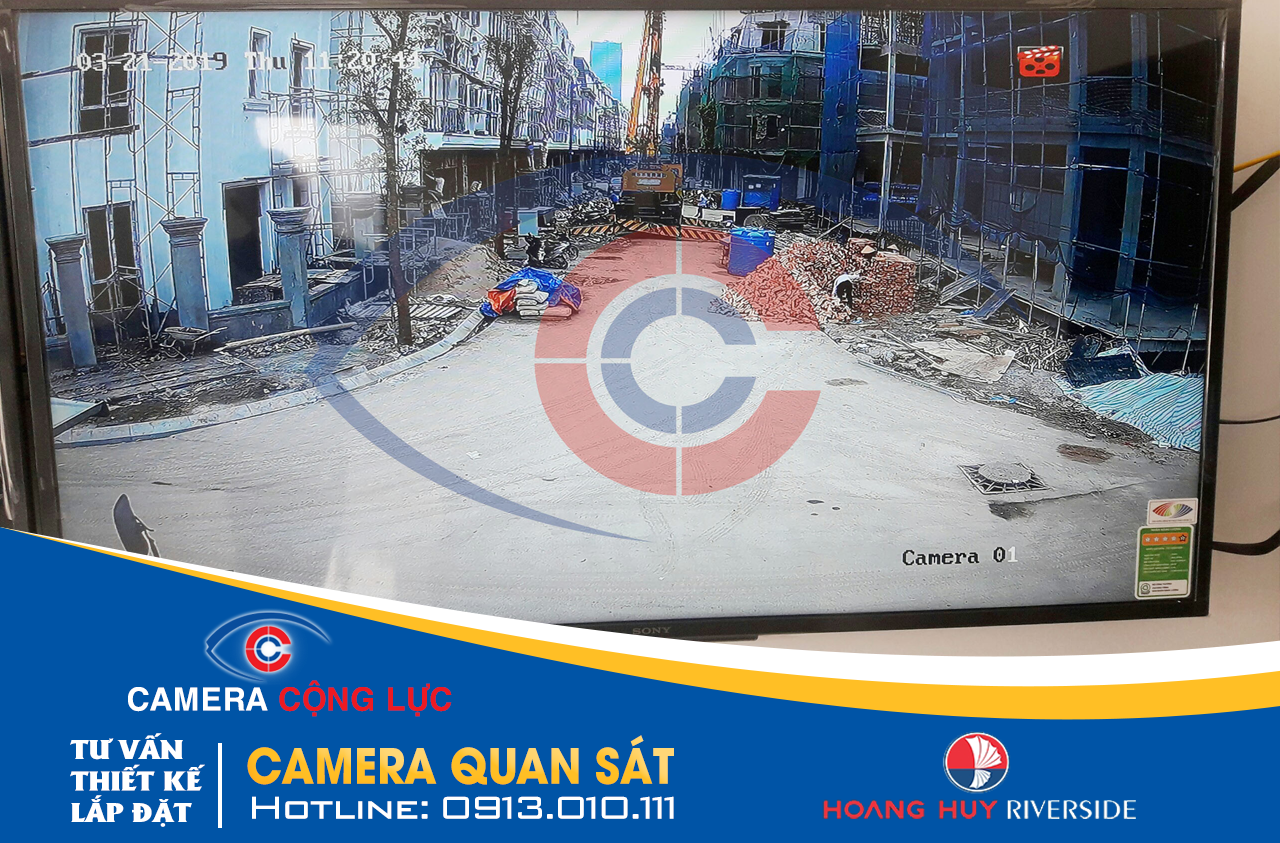 hình ảnh hệ thống camera quan sát khu dự án hoàng huy riverside 1