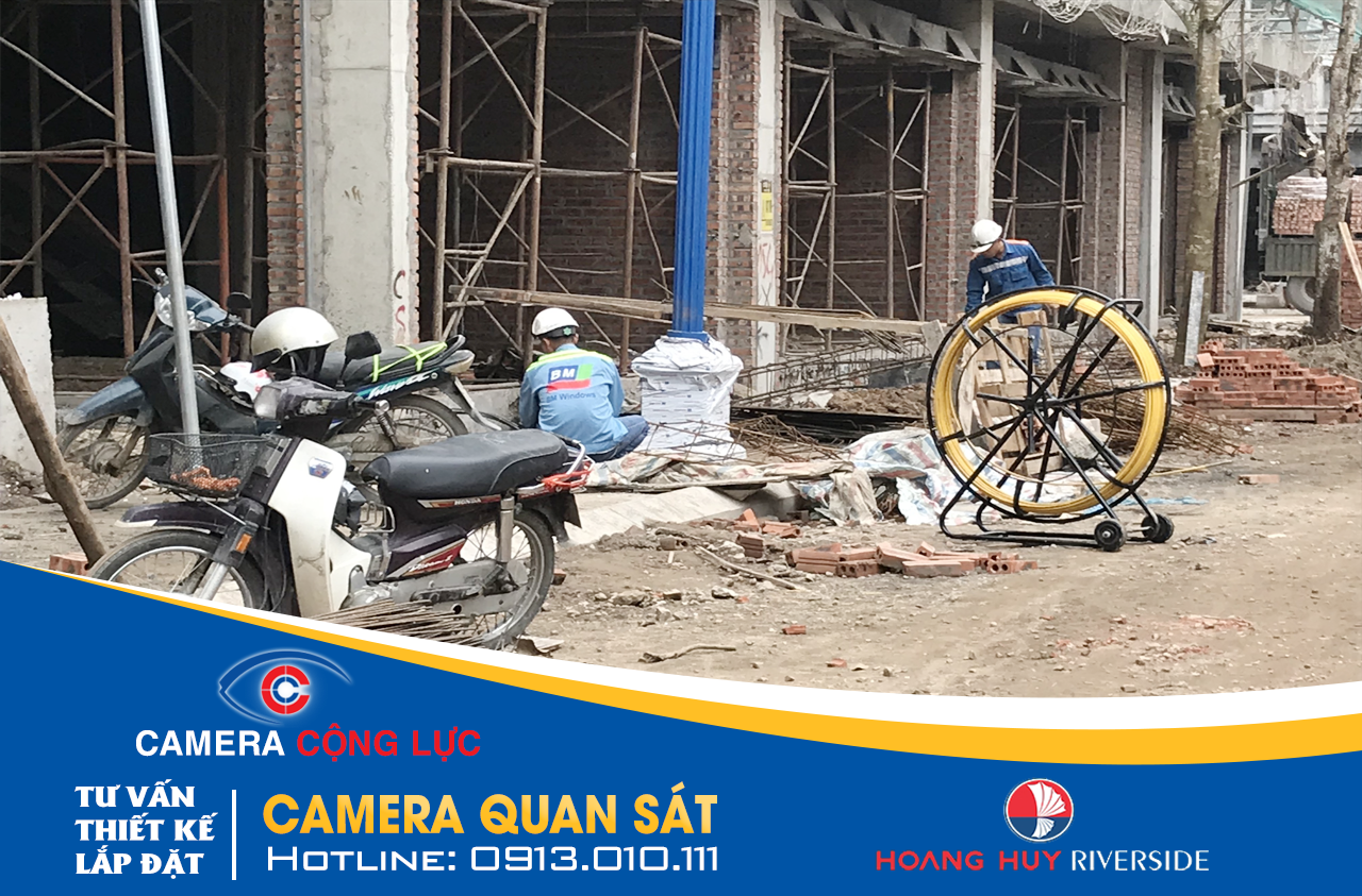 hình ảnh lắp đặt camera quan sát dự án hoàng huy riverside sông cấm 6