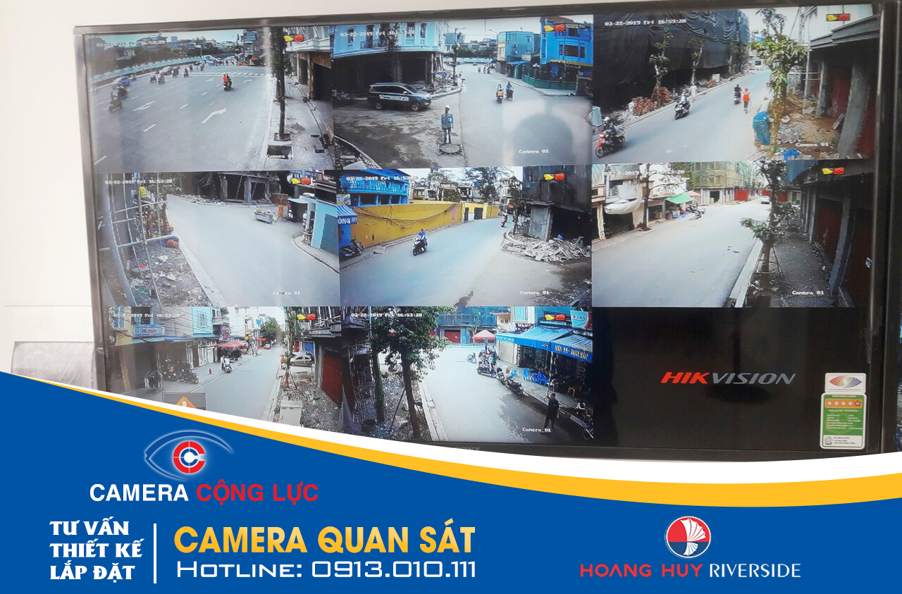 hình ảnh hệ thống camera quan sát khu dự án hoàng huy riverside 2