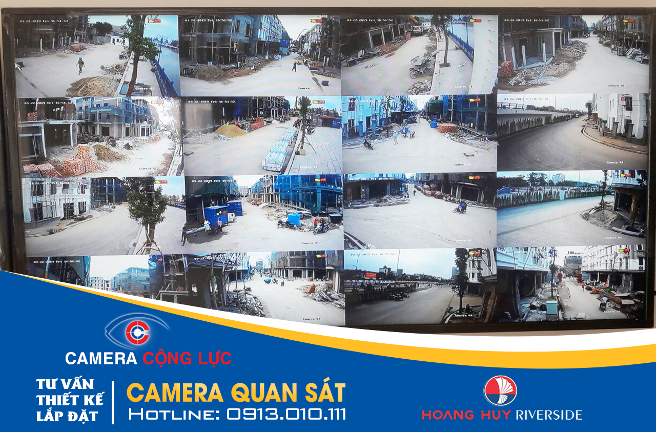 hình ảnh hệ thống camera quan sát khu dự án hoàng huy riverside 1