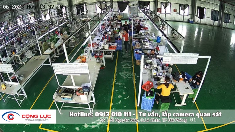 lắp camera quan sát tại thái bình cho công ty giày hoà phong
