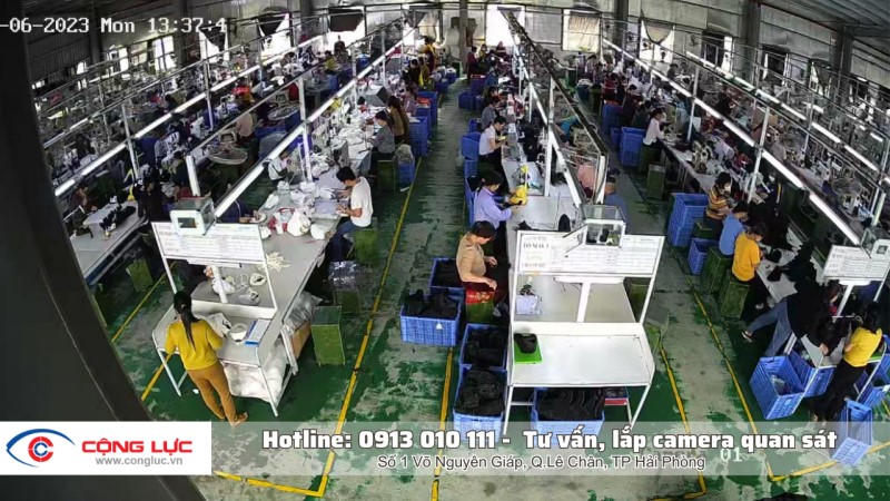 lắp camera tại tỉnh thái bình cho công ty giày hoà phong