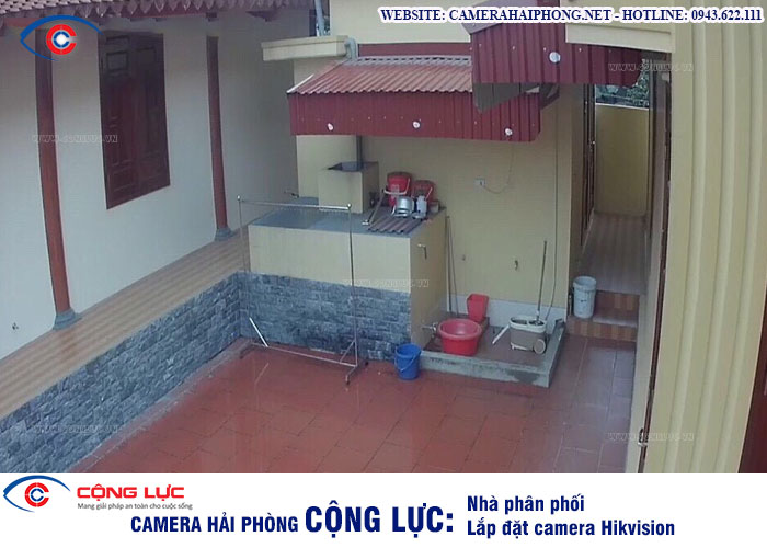 hình ảnh lắp 1 camera hikvision chính hãng, giá rẻ