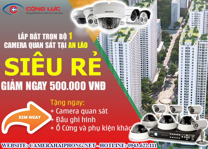đại lý lắp đặt trọn bộ 1 camera quan sát tại an lão, hải phòng giá rẻ