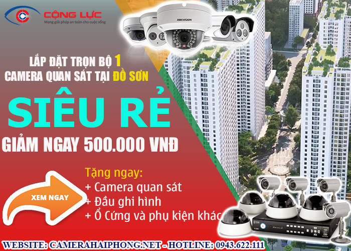 đại lý trọn bộ 1 camera quan sát tại đồ sơn hải phòng giá rẻ