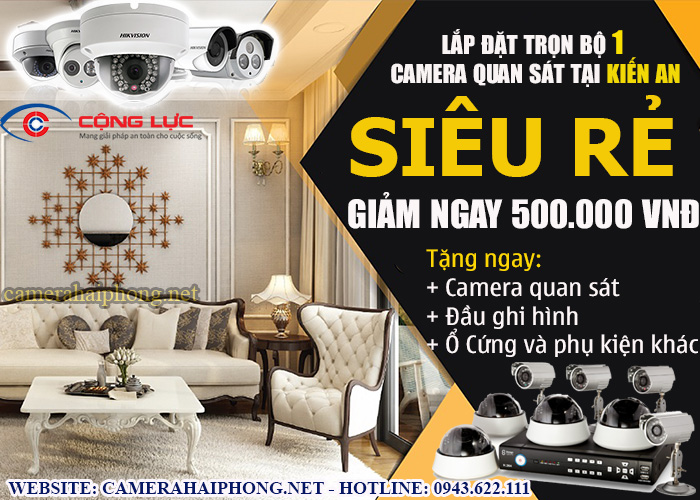 đại lý lắp đặt trọn bộ 1 camera quan sát giá rẻ tại kiến an