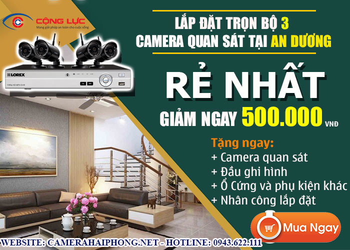 đại lý lắp đặt trọn bộ camera quan sát tại an dương giá rẻ