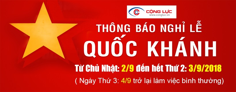 thông báo lịch nghỉ lễ quốc khánh 2/9/2018