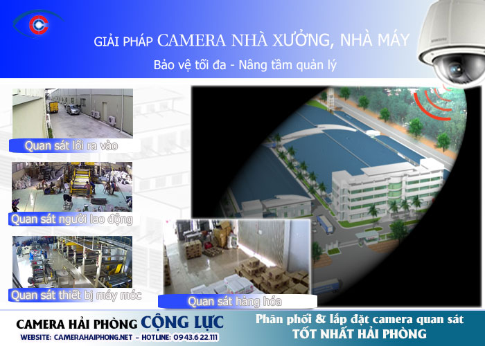 giải pháp lắp đặt trọn bộ camera quan sát cho nhà xưởng, nhà máy