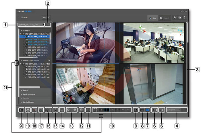 GIỚI THIỆU SƠ LƯỢC VỀ GIAO DIỆN PHẦN MỀM SMART VIEWER