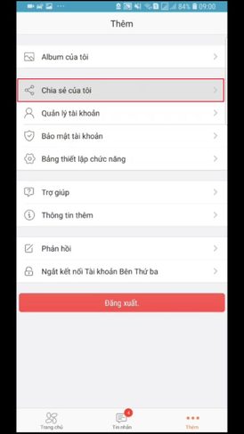 Hướng dẫn chia sẻ tài khoản Camera Ezviz trên điện thoại 2