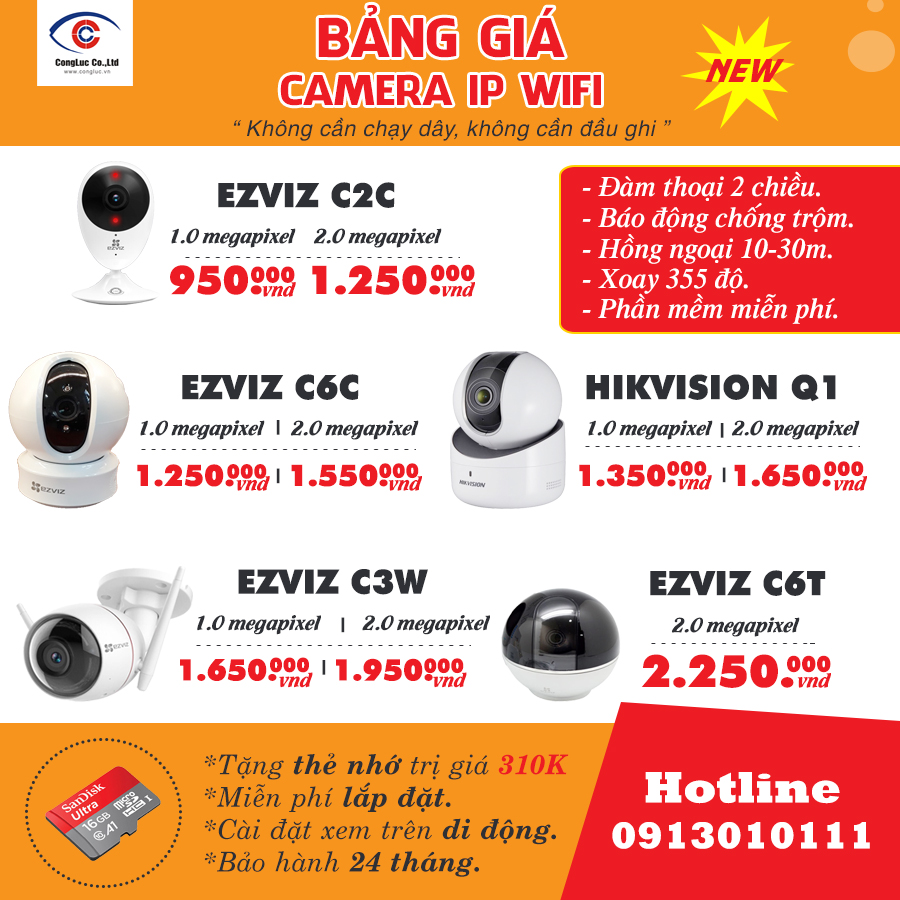 báo giá lắp camera wifi rẻ nhất hải phòng
