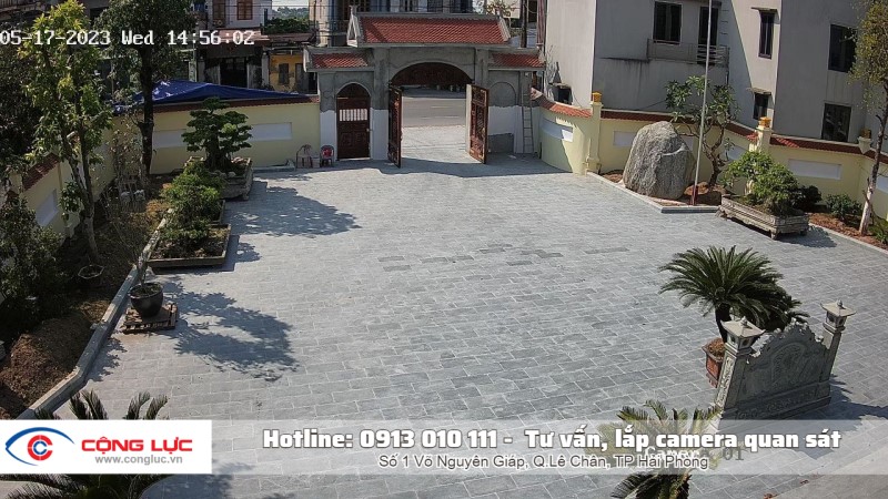 hệ thống camera ip hikvision 4mp lắp đặt ở nhà thờ tổ Thái Bình