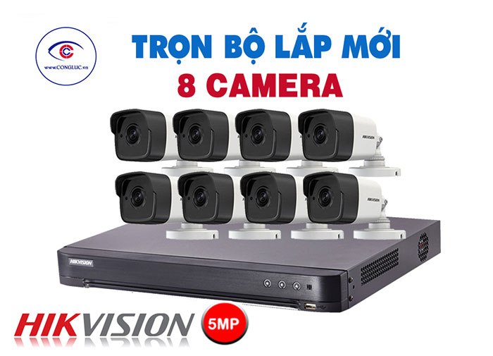 đại lý lắp trọn bộ 8 camera 5mp giá rẻ tại hải phòng