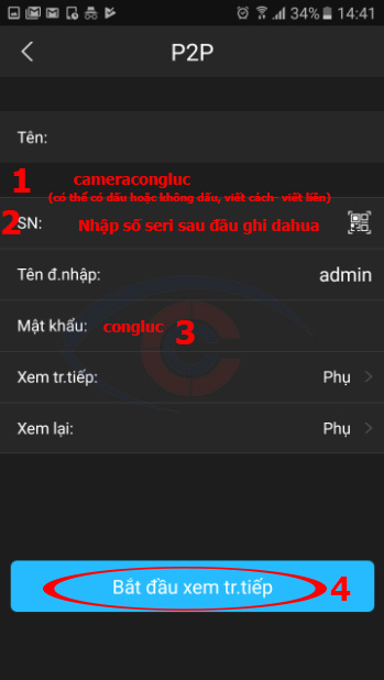 cách xem camera dahua trên điện thoại