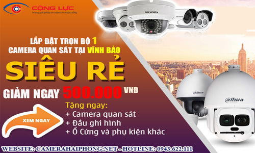 Lắp Đặt Trọn Bộ 1 Camera Quan Sát Giá Rẻ Tại Vĩnh Bảo