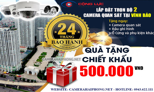 Lắp Đặt Trọn Bộ 2 Camera Quan Sát Giá Rẻ Tại Vĩnh Bảo