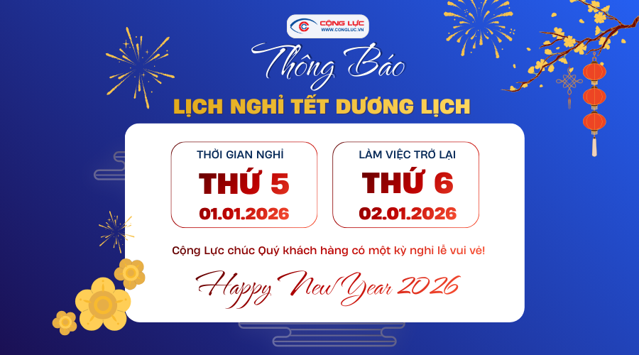 Thông Báo Lịch Nghỉ Tết Dương Lịch 2026 - Camera Hải Phòng Cộng Lực