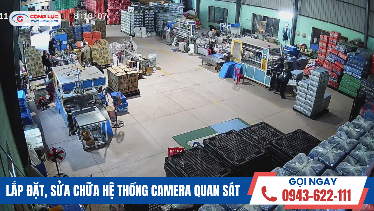 lắp camera nhà xưởng tại An Trì Hùng Vương