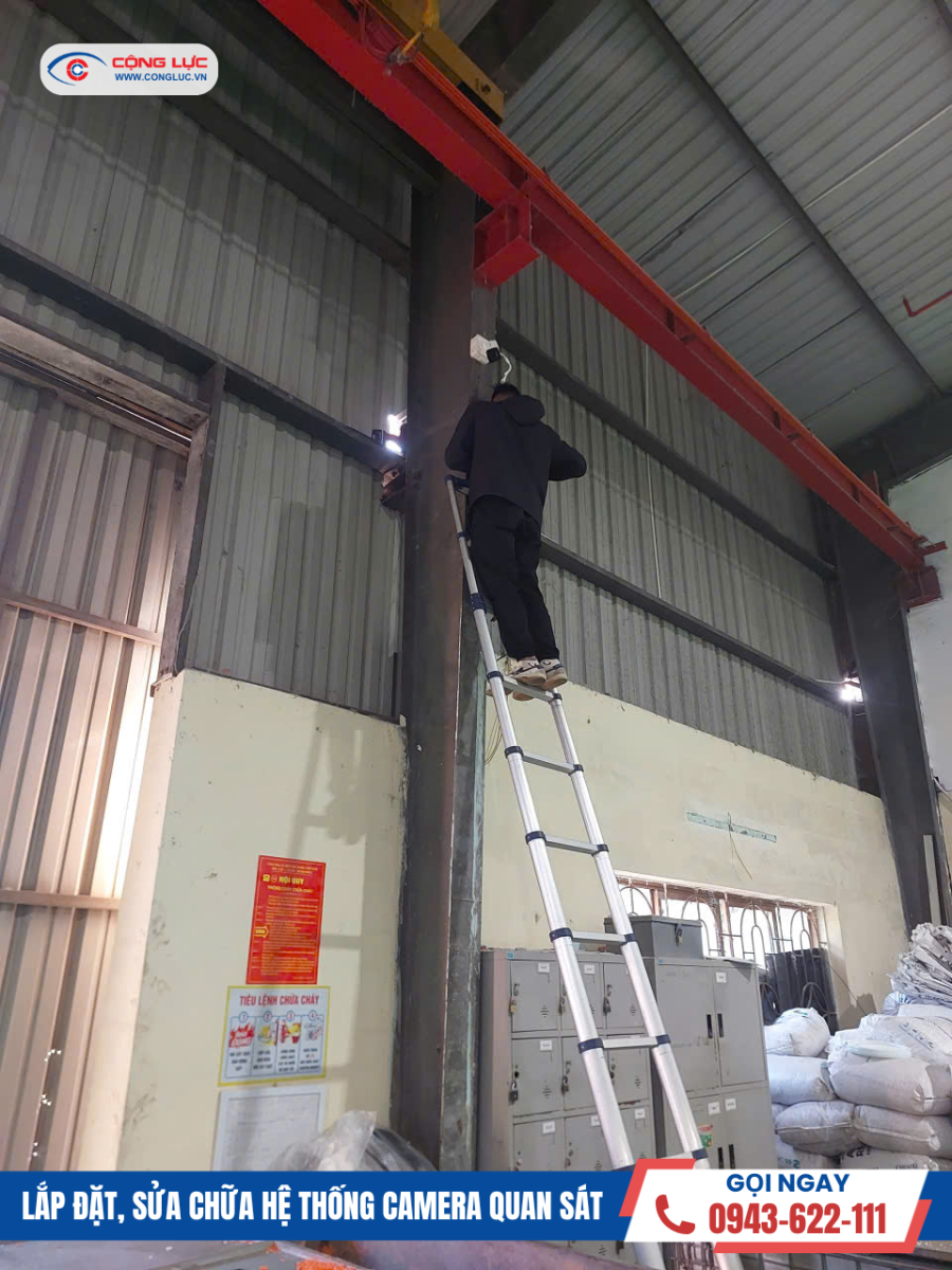 thi công hệ thống camera nhà xưởng tại an trì hùng vương