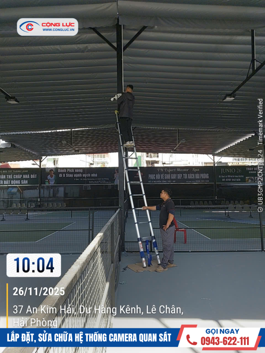 lắp camera sân pickleball tại an kim hải hải phòng