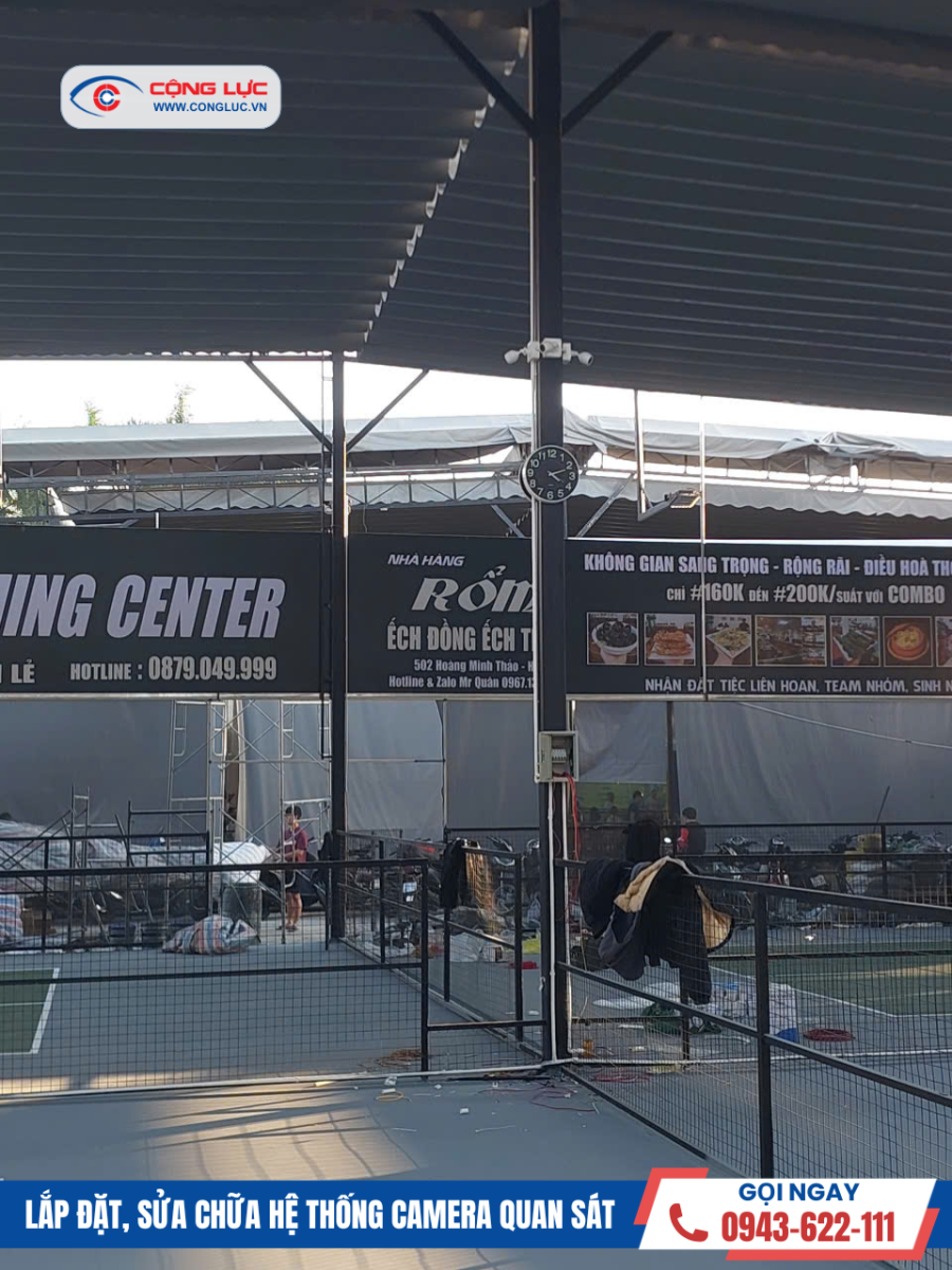 lắp đặt camera sân pickleball tại an kim hải hải phòng