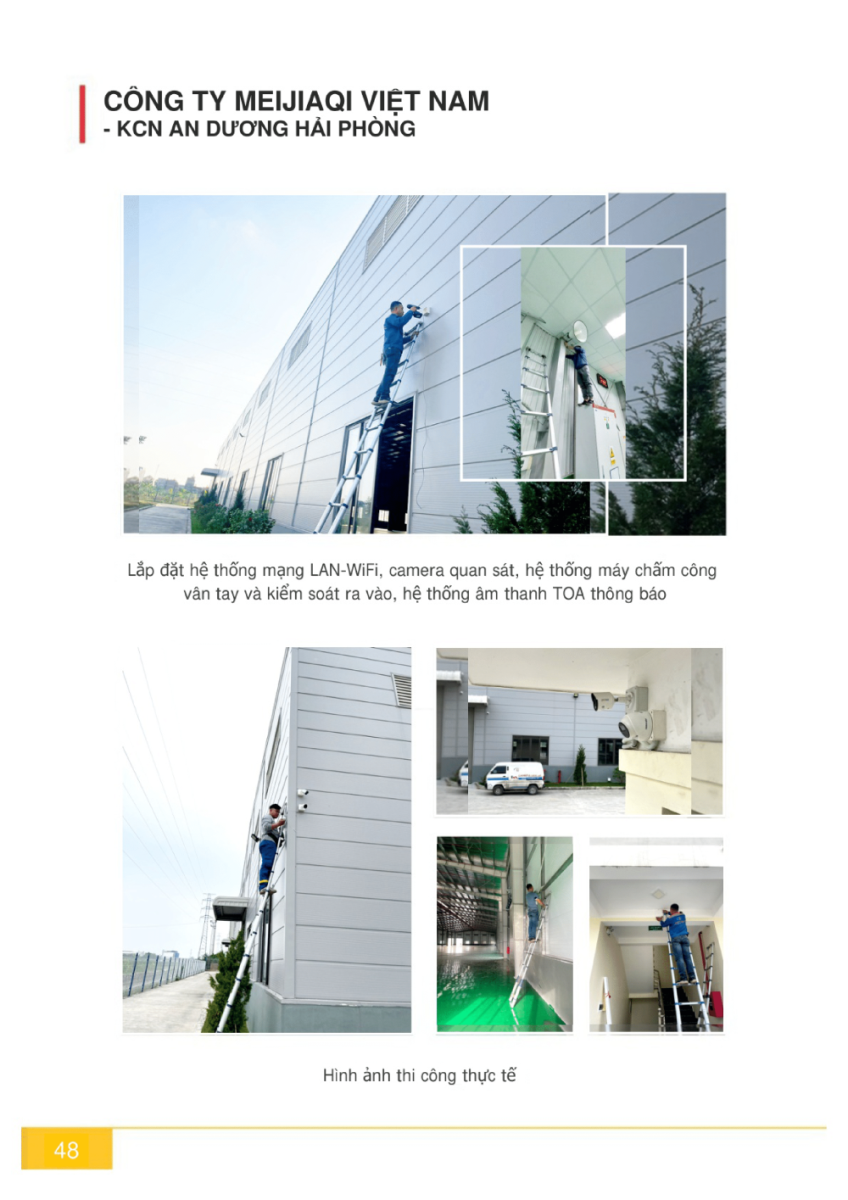 Cộng Lực nhà thầu thi công lắp hệ thống camera công ty Meijiaqi Việt Nam