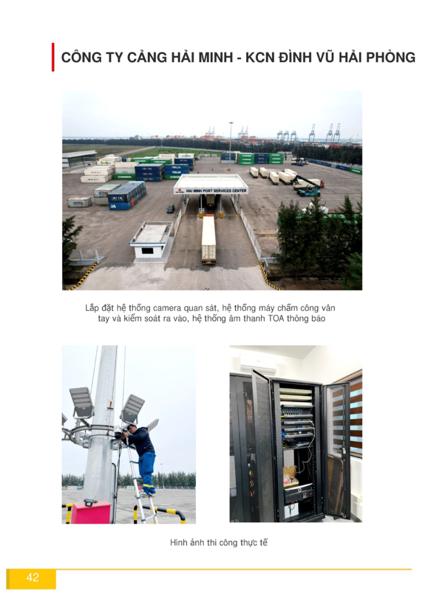 Cộng Lực nhà thầu thi công hệ thống camera tại công ty Cảng Hải Minh