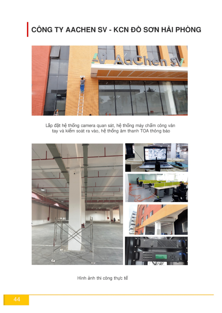 Cộng Lực nhà thầu thi công lắp hệ thống camera công ty aachen sv kcn đồ sơn Hải Phòng