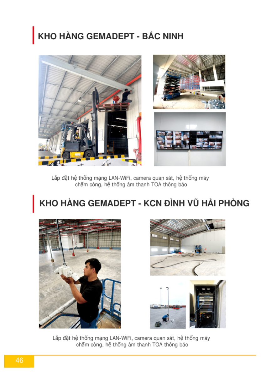 Cộng Lực nhà thầu thi công lắp hệ thống camera công ty Gemadept Hải Phòng