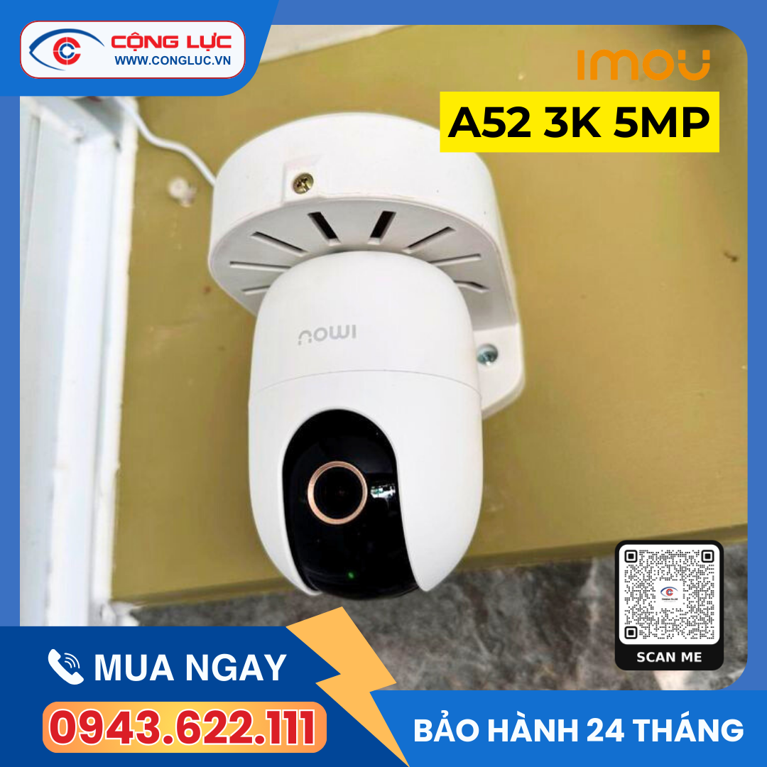 Bán camera wifi iMou A52 3K 5MP chính hãng giá rẻ nhất Hải Phòng