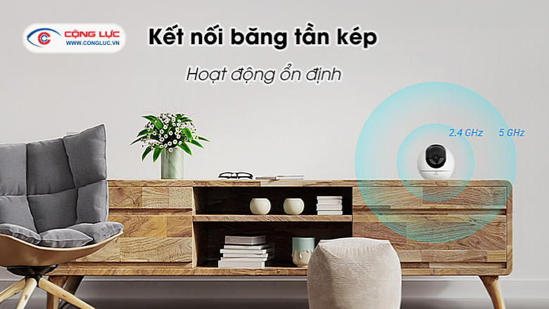 camera H6 3K 5MP kết nối wifi không dây tiện lợi