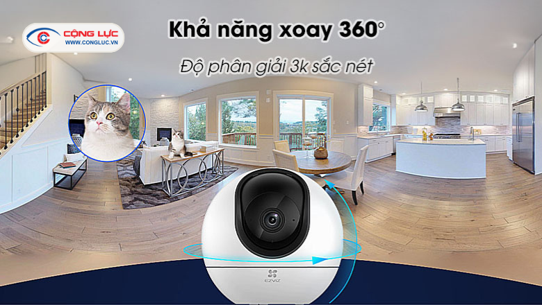 camera ezviz h6 3k 5mp thông minh cho gia đình
