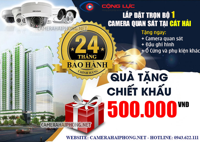 đại lý lắp đặt trọn bộ 1 camera quan sát tại cát hải chính hãng, giá rẻ