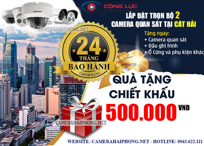 đại lý lắp đặt trọn bộ camera quan sát tại Cát Hải