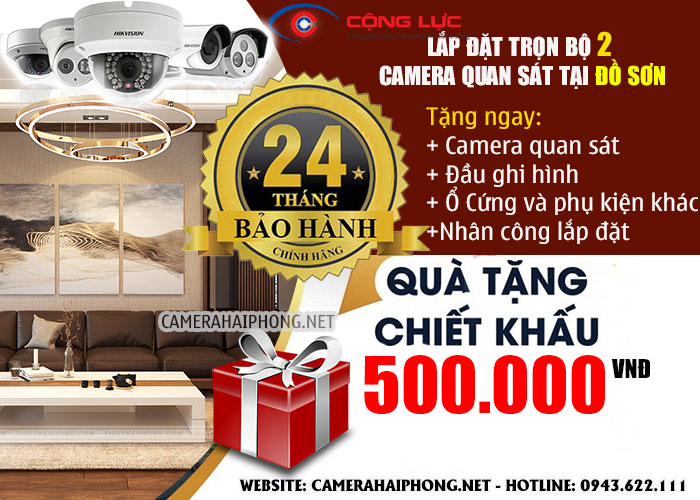 đại lý lắp đặt trọn bộ 2 camera quan sát giá rẻ tại đồ sơn